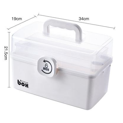 Boîte à Pharmacie Portable Multi-Compartiments – Rangement Médical Anti-Humidité pour Famille et Enfants