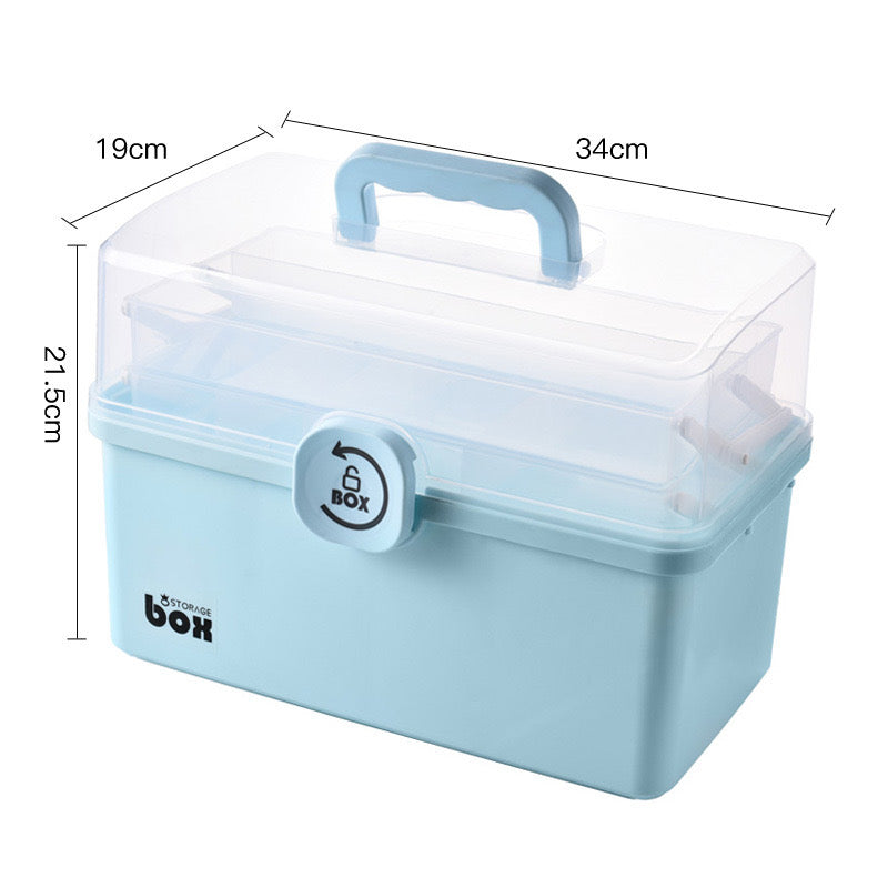 Boîte à Pharmacie Portable Multi-Compartiments – Rangement Médical Anti-Humidité pour Famille et Enfants