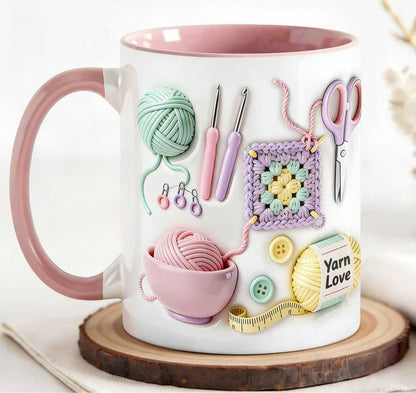 Mug en Céramique Effet Tricot – Design Cocooning