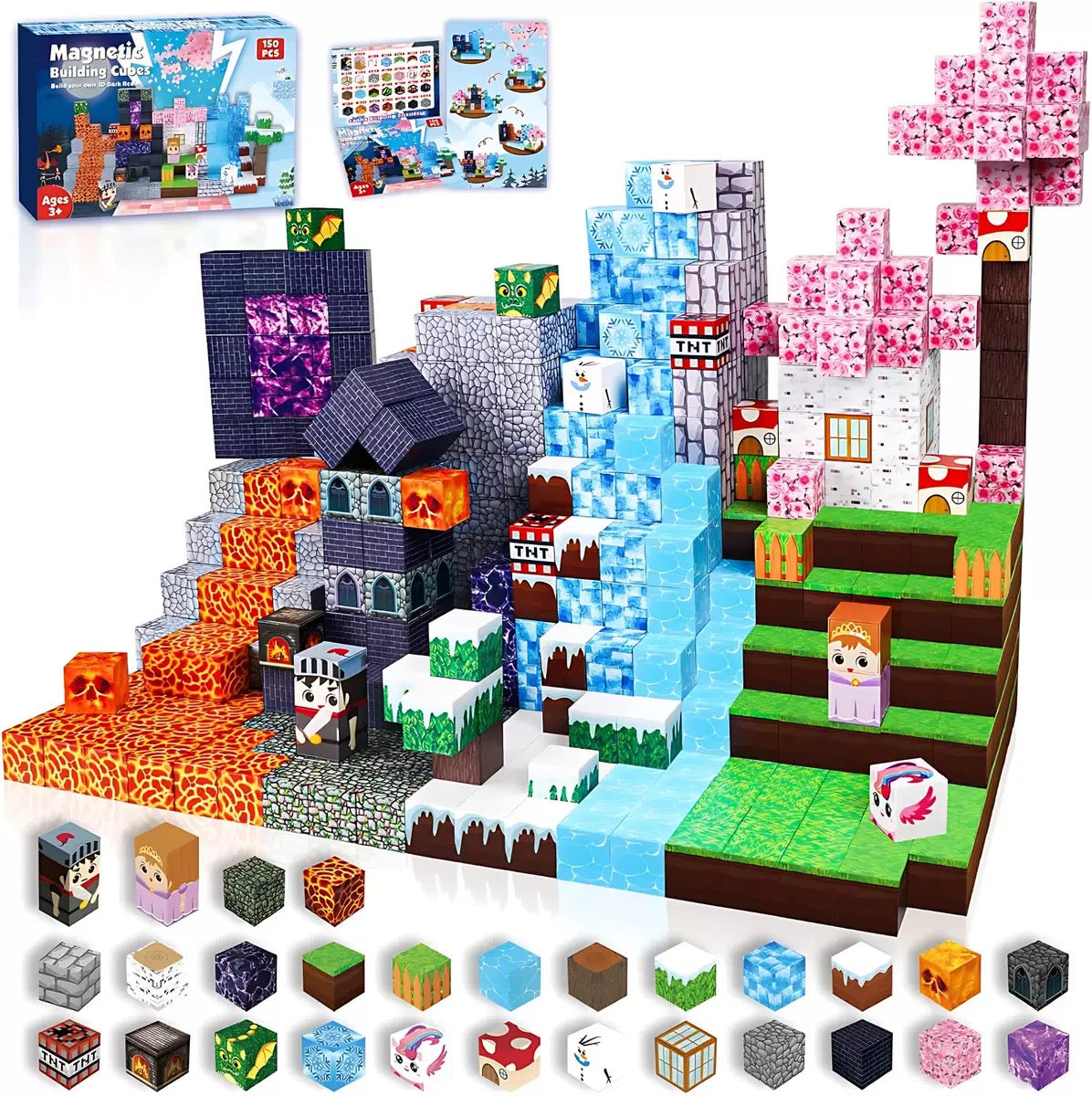 Blocs de construction magnétiques PixelBuild™ - Jouet créatif et éducatif pour enfants