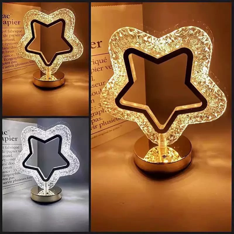 VaraLiving™ Veilleuse Tactile en Cristal Géométrique (Rechargeable USB)