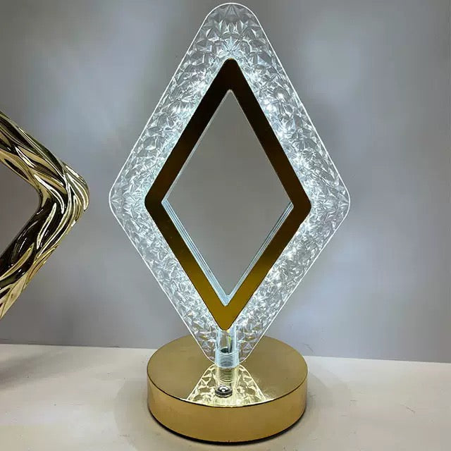 VaraLiving™ Veilleuse Tactile en Cristal Géométrique (Rechargeable USB)