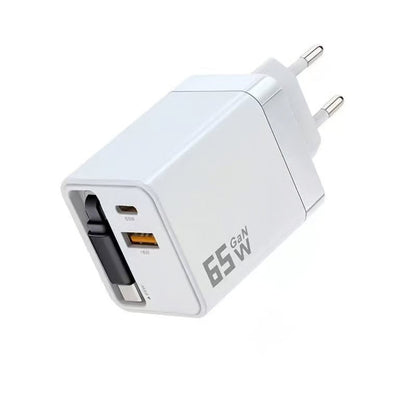 VaraLiving™ Chargeur GaN 65W 3-en-1 Rétractable
