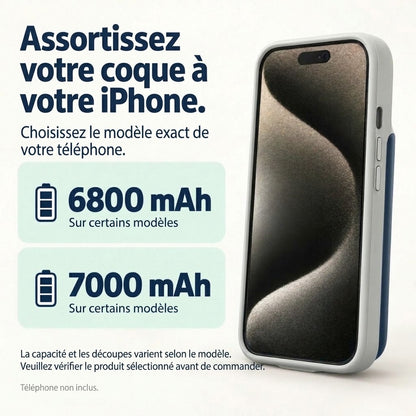 VaraTech™ Coque Batterie Protectrice iPhone (4 Voyants LED)