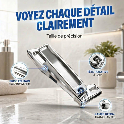 Coupe-ongles pivotant à 360° en acier inoxydable FlexiGrip™