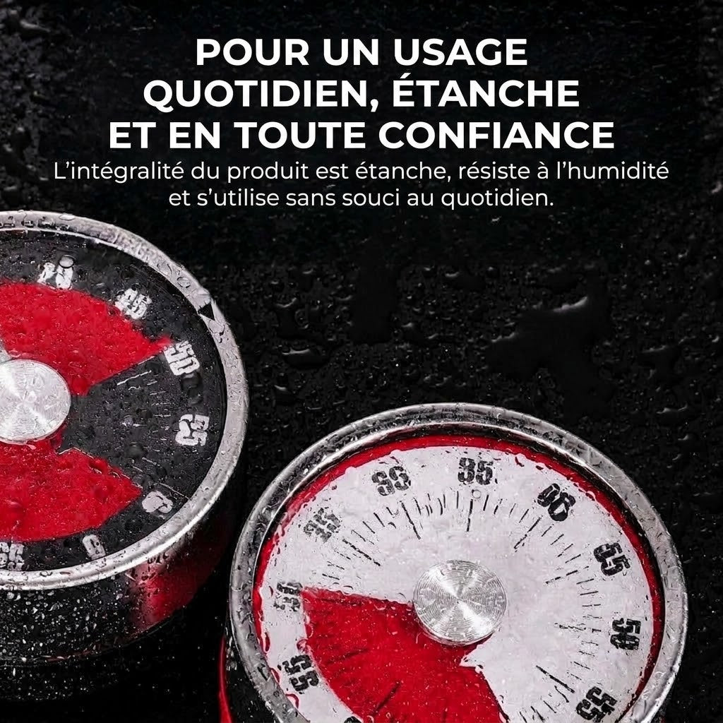 Minuteur mécanique magnétique OmniLiving™ | Minuteur de cuisine précis pour la