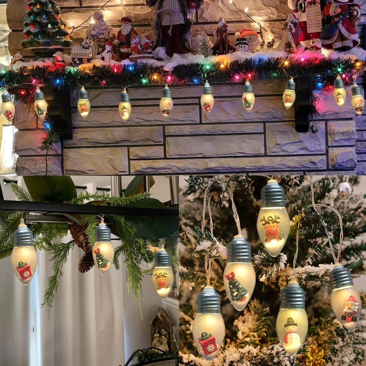VaraLiving™ Guirlande LED Ampoules de Noël (Intérieur & Extérieur)