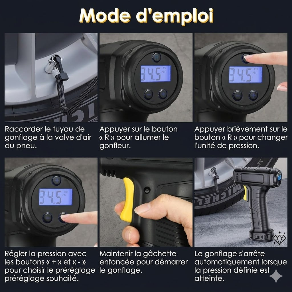Gonfleur Électrique – Portable & Intelligent