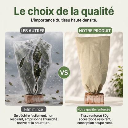 Housse d'hivernage pour plantes OmniLiving™ | Tissu non-tissé résistant avec cordon de serrage