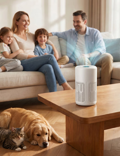 Purificateur d'Air Haute Efficacité pour la Maison – Filtre & Tablette Parfumée Inclus