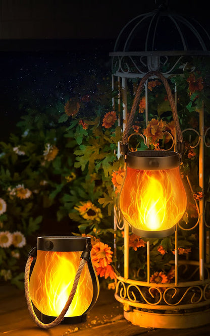 Lanterne à flamme éternelle OmniLiving™ | Effet de feu LED réaliste et lumière chaleureuse