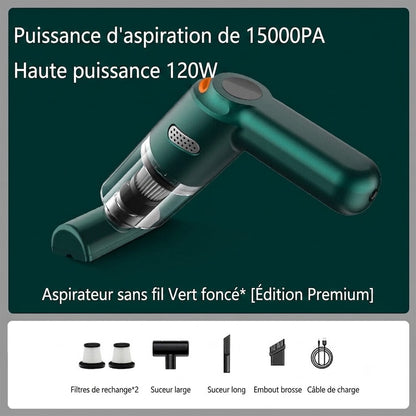 Aspirateur de Voiture Sans Fil Puissant – Compact & Haute Puissance d'Aspiration