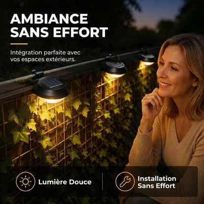 Lampe LED solaire étanche pour avant-toit et mur OmniLiving™ | IP65 et énergie solaire