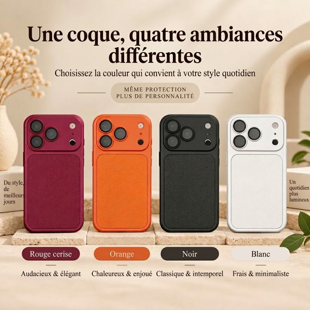 VaraLiving™ Coque de Protection en Cuir de Luxe pour iPhone