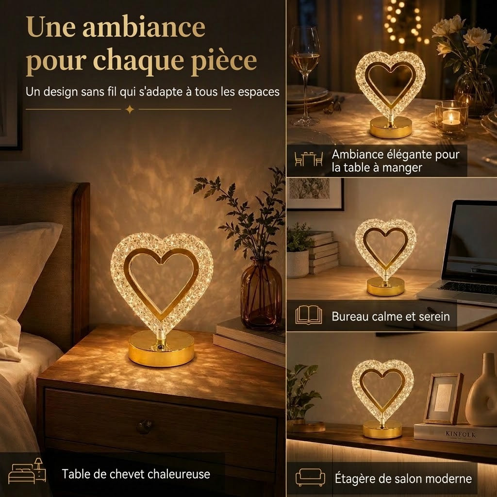 VaraLiving™ Veilleuse Tactile en Cristal Géométrique (Rechargeable USB)