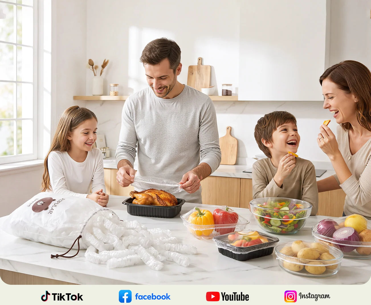 Couvre-bols élastiques pour la conservation des aliments OmniLiving™