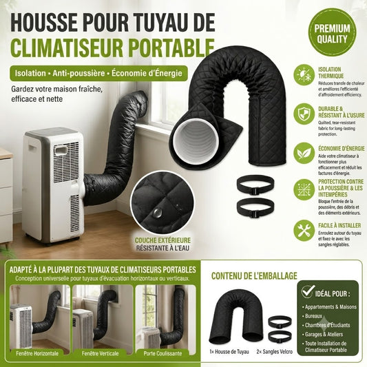 Housse Isolante à Scratch pour Tuyau de Climatisation – Réutilisable & Esthétique