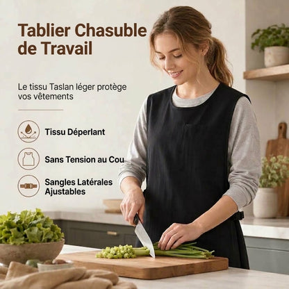 VaraLiving™ Tablier de Cuisine Style Gilet | Imperméable, Anti-Huile & Respirant Sans Tour de Cou