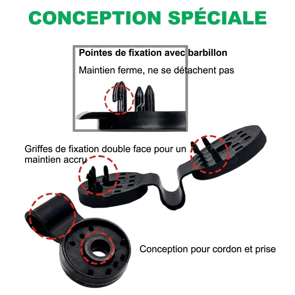Clips de Fixation pour Toile d'Ombrage – Attaches Universelles Durables pour Extérieur