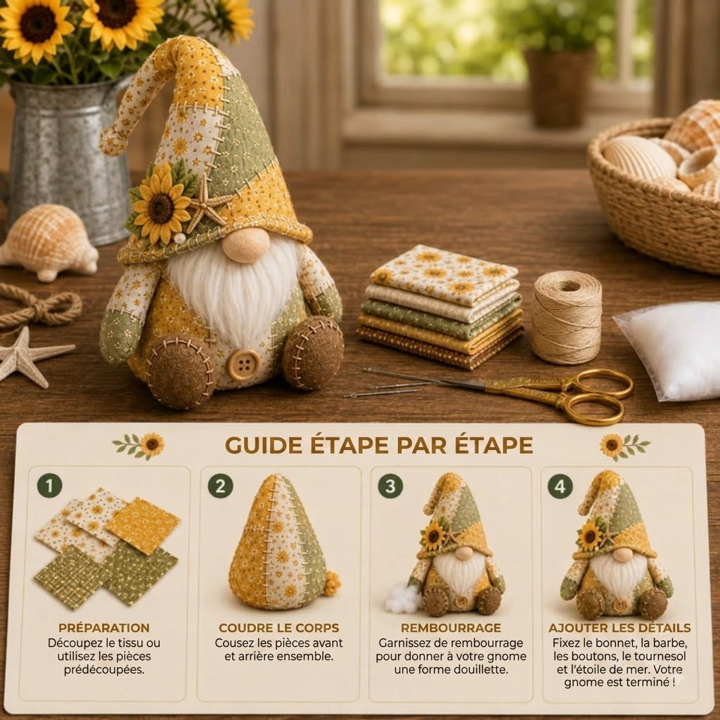 SilkEase™ Kit de Couture DIY Lutin de Noël | Création Facile pour Débutants & Enfants