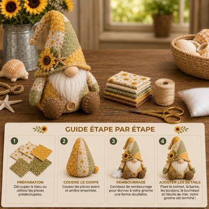 SilkEase™ Kit de Couture DIY Lutin de Noël | Création Facile pour Débutants & Enfants