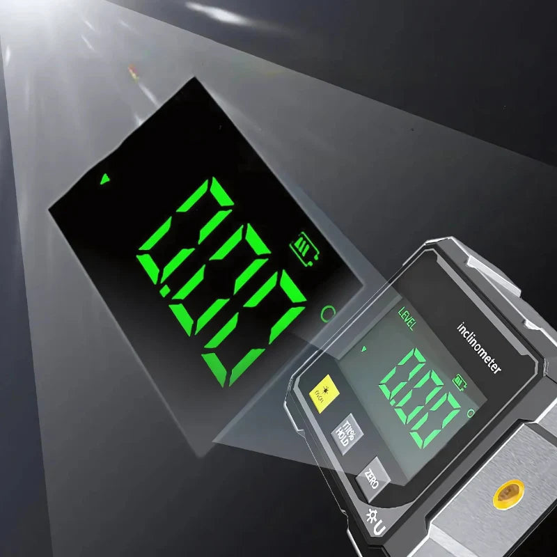 Inclinomètre Laser Magnétique Digital Vexton™ Pro – Rapporteur d'Angle Double Face de Précision