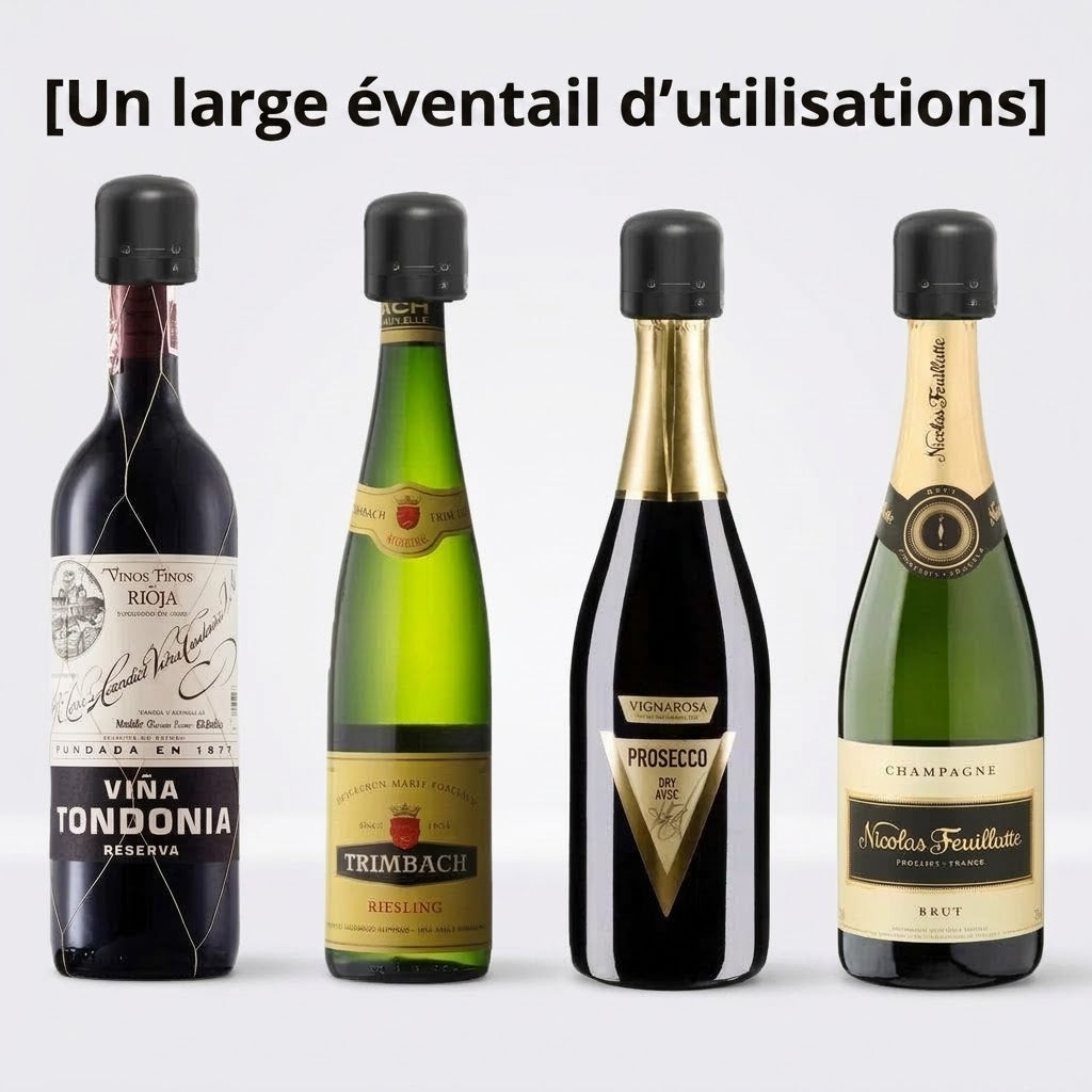 Bouchon réutilisable en silicone pour vin, bière et champagne OmniLiving™