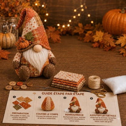 SilkEase™ Kit de Couture DIY Lutin de Noël | Création Facile pour Débutants & Enfants