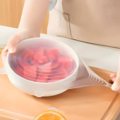 Couvercles en Silicone Réutilisables (Lot de 6) – Élastiques & Écologiques
