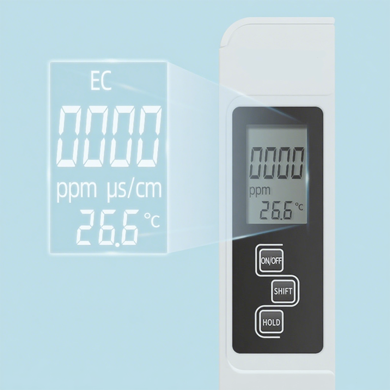 Testeur de Qualité de l'Eau 3-en-1 – Mesure Précise du pH, Chlore & Dureté avec Écran LCD