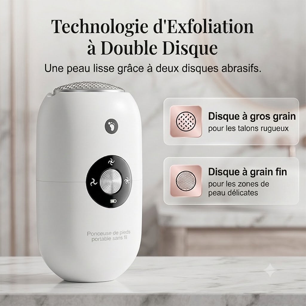 Rape à Pieds Électrique Portable – Rénovateur de Talons Automatique Anti-Callosités