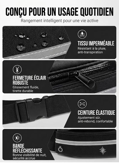 Ceinture de course élastique et banane VeloPack™ | Sac banane résistant à l'eau pour la course et l'entraînement