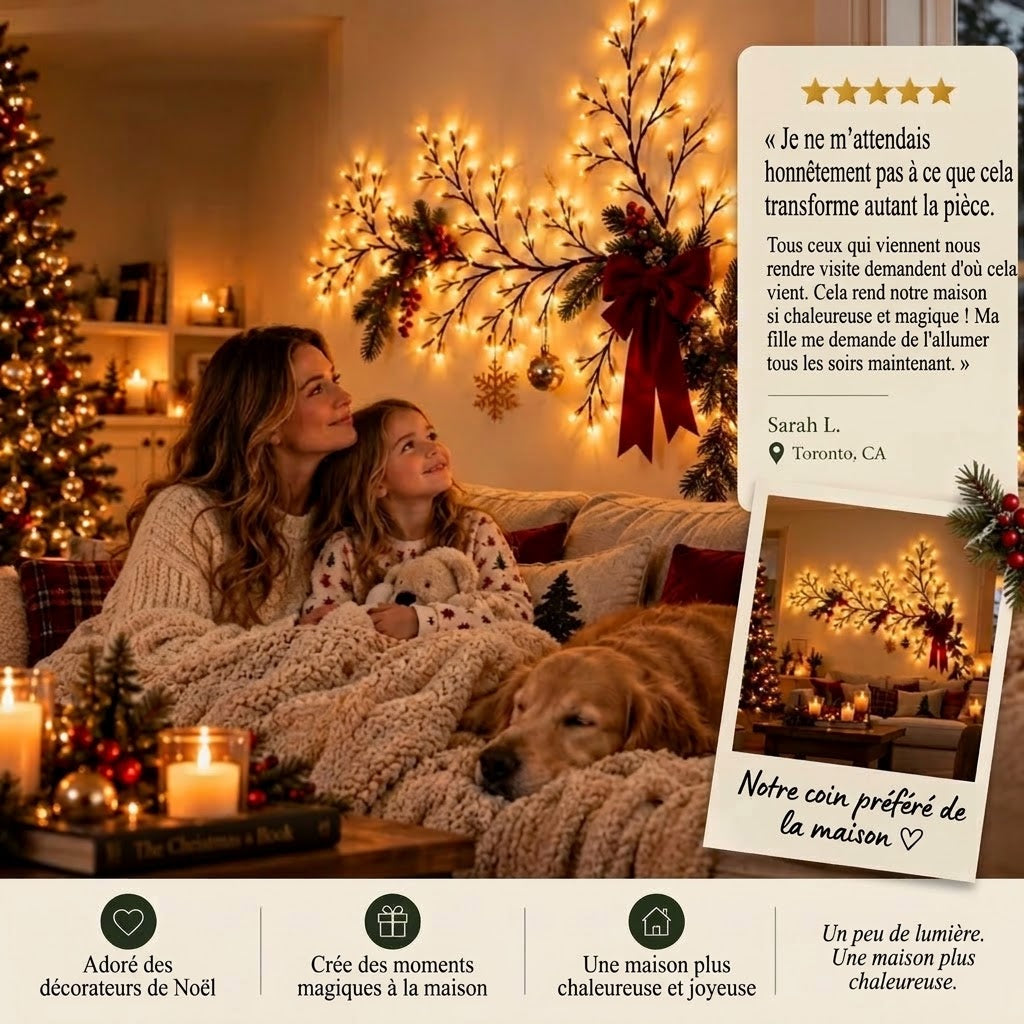 VaraLiving™ Guirlande LED Branches de Saule (Blanc Chaud, 8 Modes)