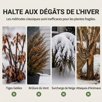 Housse d'hivernage pour plantes OmniLiving™ | Tissu non-tissé résistant avec cordon de serrage