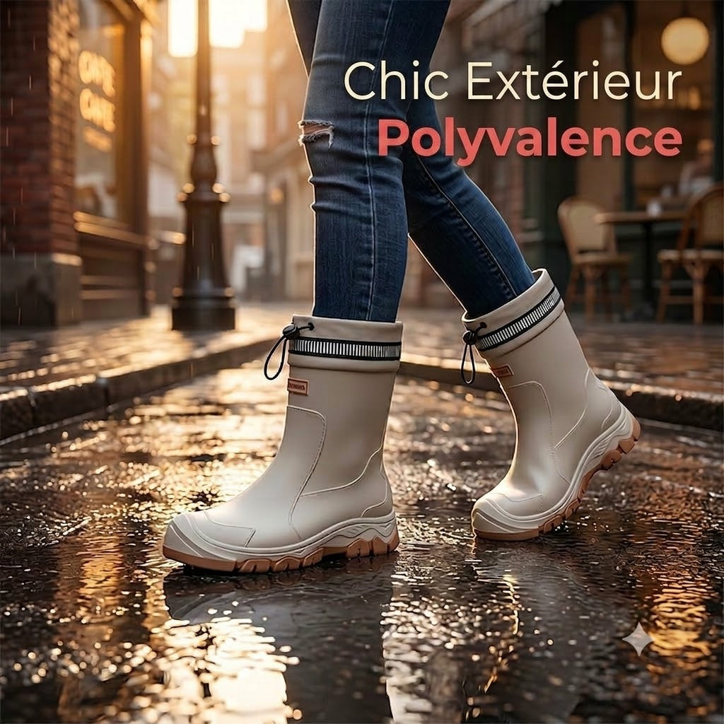 Bottes en caoutchouc imperméables mi-hautes unisexes ApexPower™ – Antidérapantes