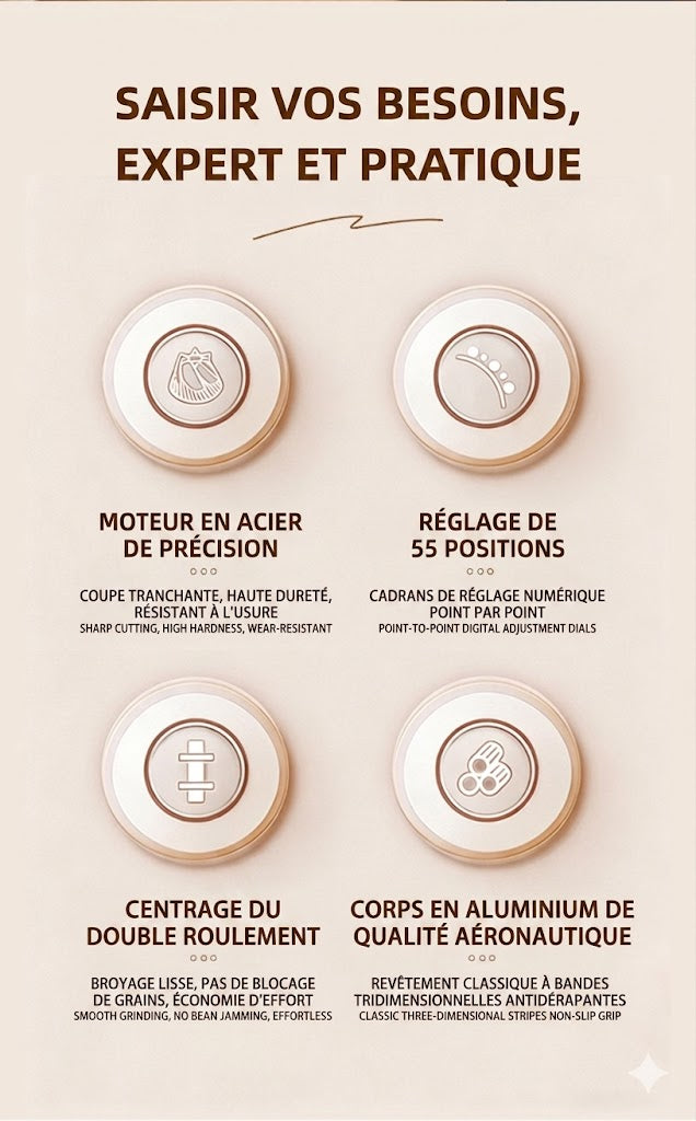 Moulin à Café Manuel – Inox Premium