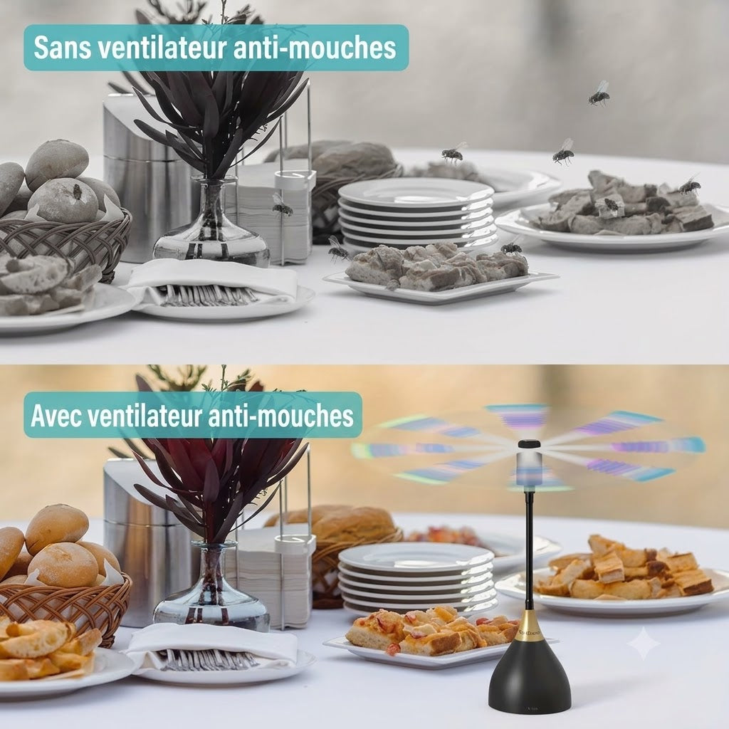 Ventilateur de table anti-mouches