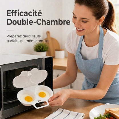 Cuiseur à œufs pour micro-ondes intelligent avec couvercle OmniLiving™