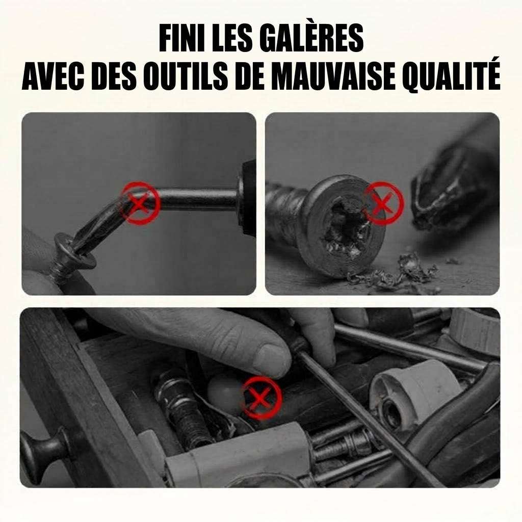 VaraLiving™ Jeu d'Embouts de Tournevis Magnétiques en Acier S2