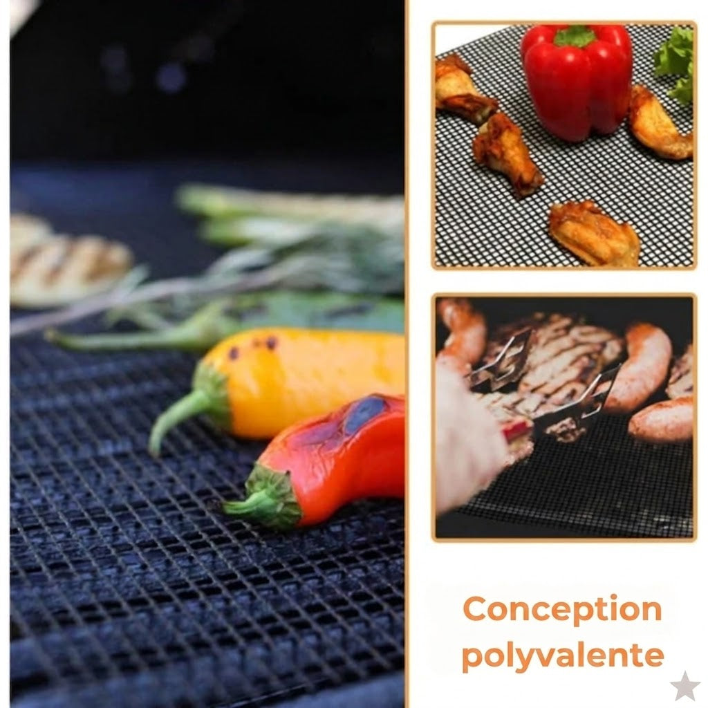 Tapis de Grille de Barbecue Anti-Adhésif