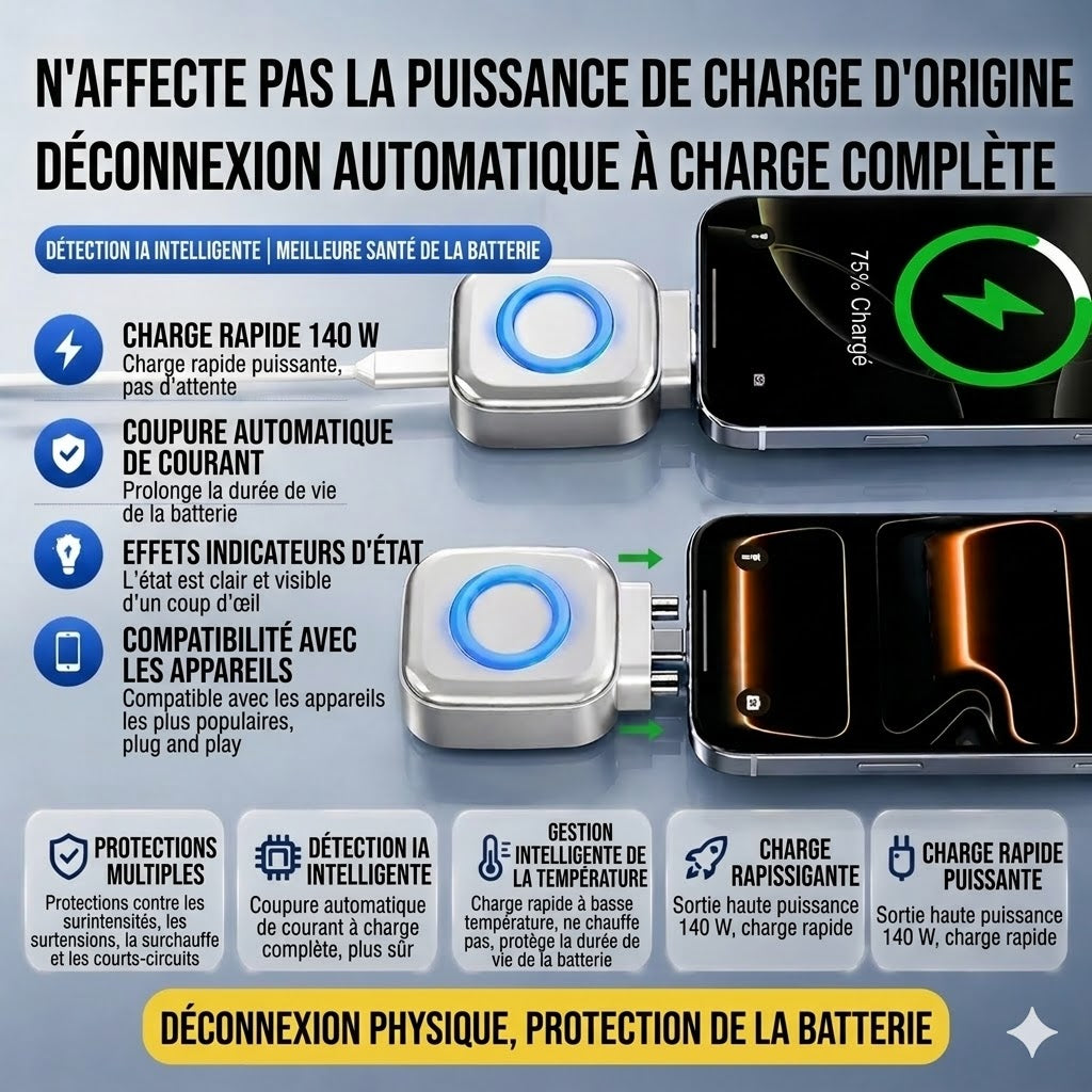 Chargeur Intelligent avec Arrêt Automatique