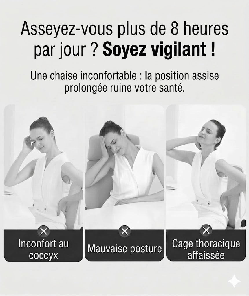 Coussin de Siège Mémoire de Forme – Anti-Mal de Dos