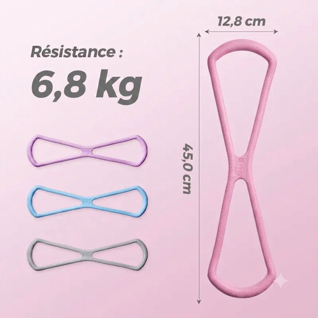 Bande d'extension en 8 pour musculation - Élastique de fitness fitness corps entier