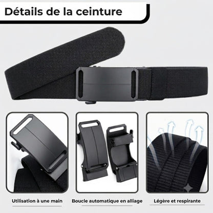 Ceinture Tactique Élastique – Boucle à Cliquet Ultra-Légère