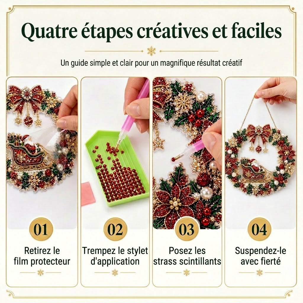 VaraLiving™ Kit Peinture Diamant de Noël DIY (Strass & Outils)