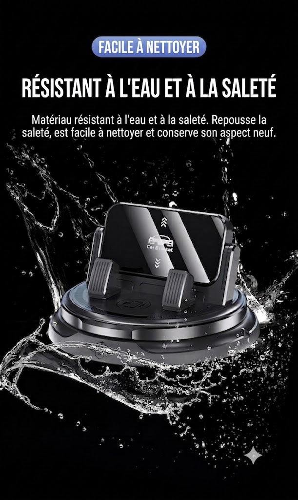 Support Téléphone Voiture Rotatif à 360° – Stable & Universel