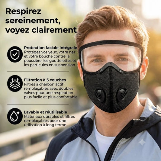 Masques de Protection avec Filtre à Charbon – 1 ACHETÉ = 1 OFFERT