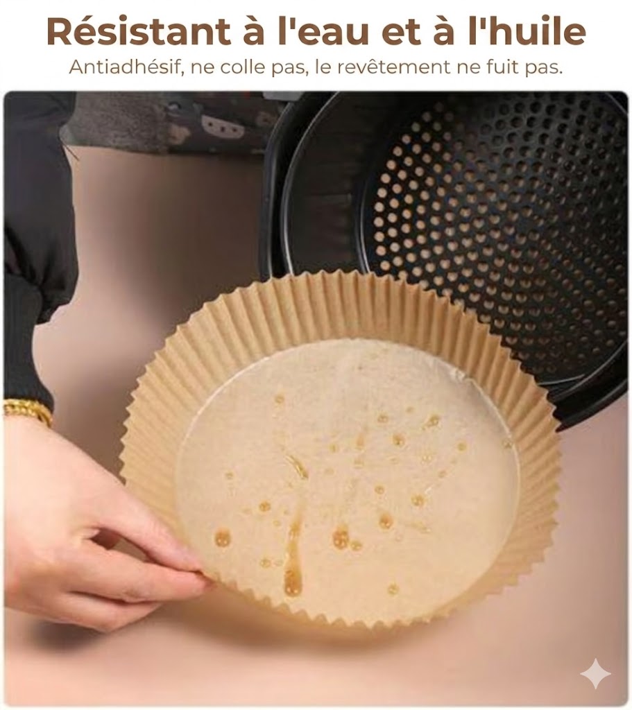 Pack de 100 Moules en Papier pour Airfryer