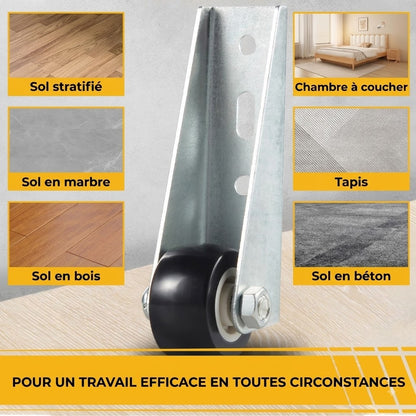 SilkEase™ Roulettes de Porte Coulissante & Meuble (Lot de 2) | Ultra-Silencieuses & Fluides