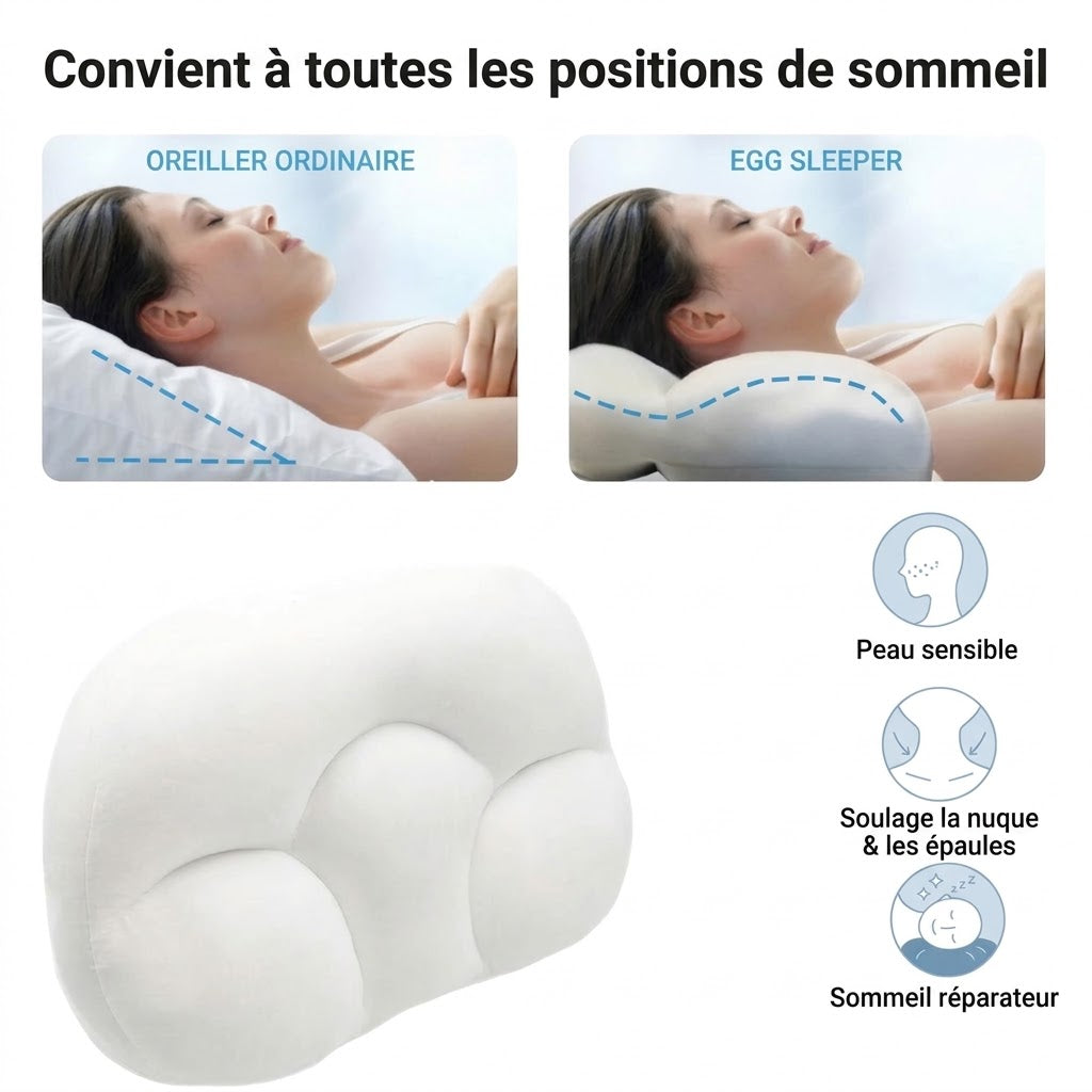 VaraLiving™ Coussin Ergonomique Mémoire de Forme (Nuque & Dos)